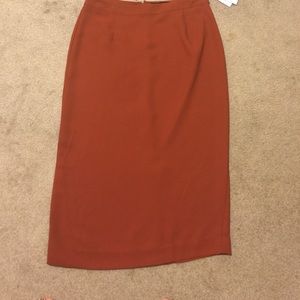 Burnt orange pencil skirt