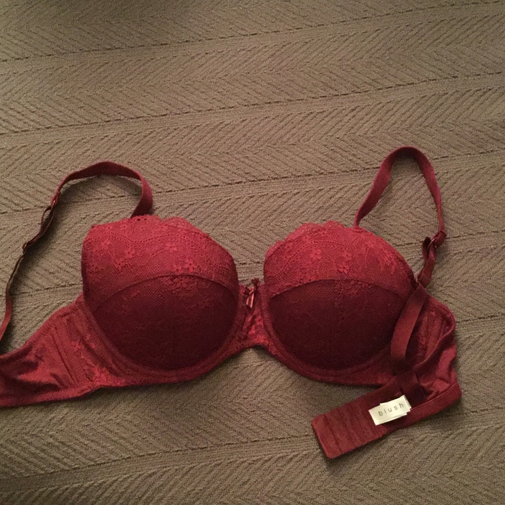 NWOT maroon lace bra by Blush