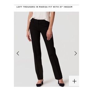 Loft Trouser in Marisa fit 31" inseam in black Loft Trouser in Marisa fit 31" inseam in black