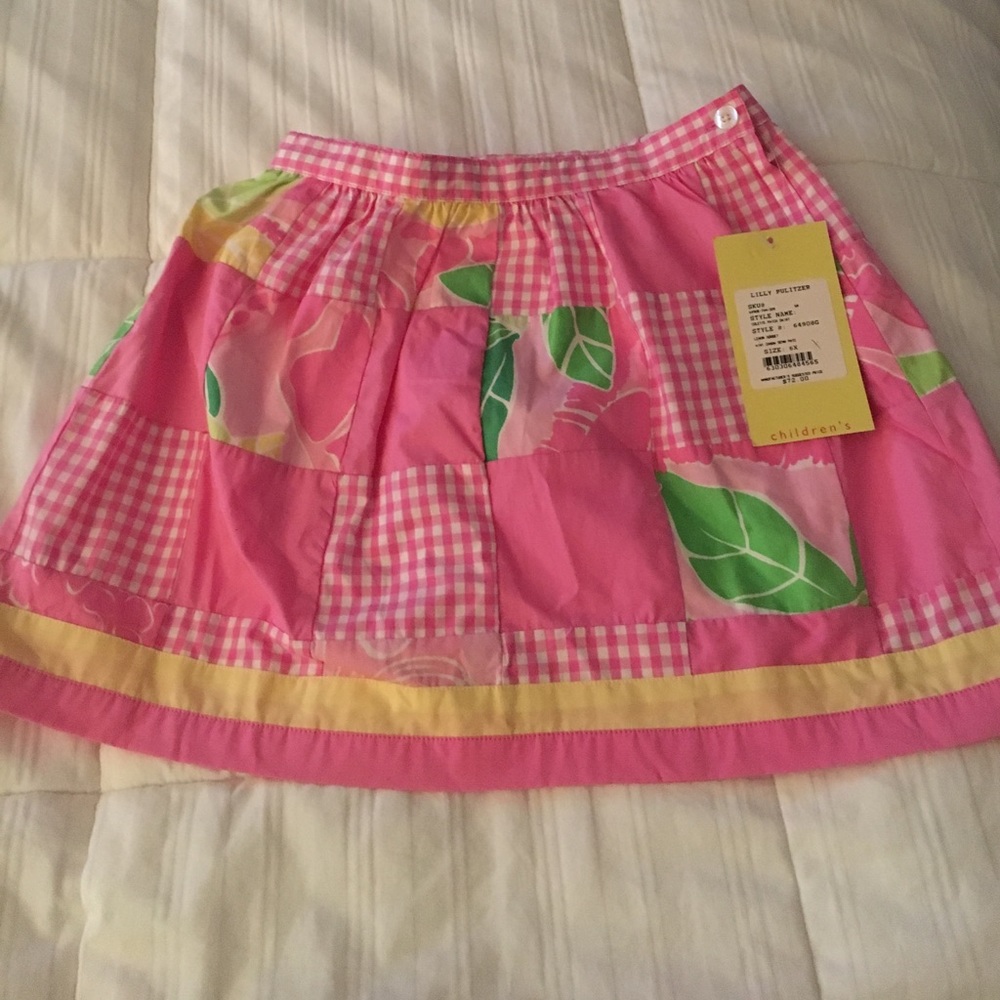 Nwt lilly Pulitzer girls skirt size 6x Gingham