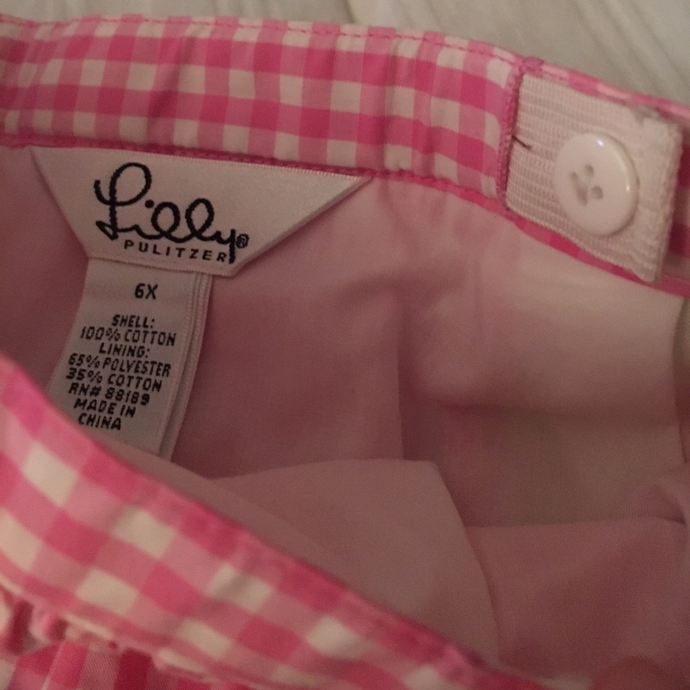 Nwt lilly Pulitzer girls skirt size 6x Gingham - Picture 4 of 4