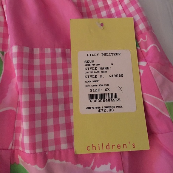 Nwt lilly Pulitzer girls skirt size 6x Gingham - Picture 2 of 4
