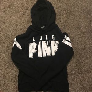 Pink hooded sweatshirt