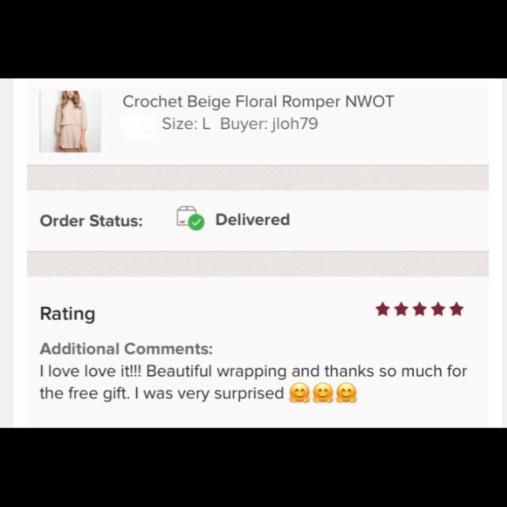 CLEARANCE 🎉HP🎉 5 ⭐️Crochet Beige Floral Romper - Picture 6 of 8