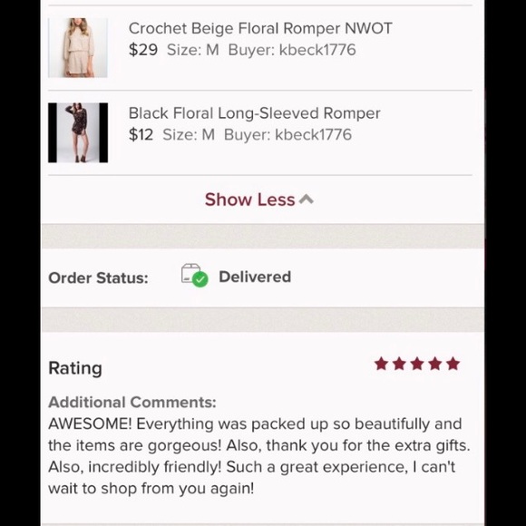 CLEARANCE 🎉HP🎉 5 ⭐️Crochet Beige Floral Romper - Picture 5 of 8