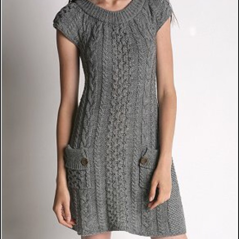 Grey free people sweater dress