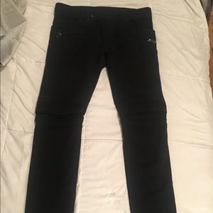 Balmain Solid Black Velour Pants