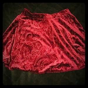 Red burgundy skirt