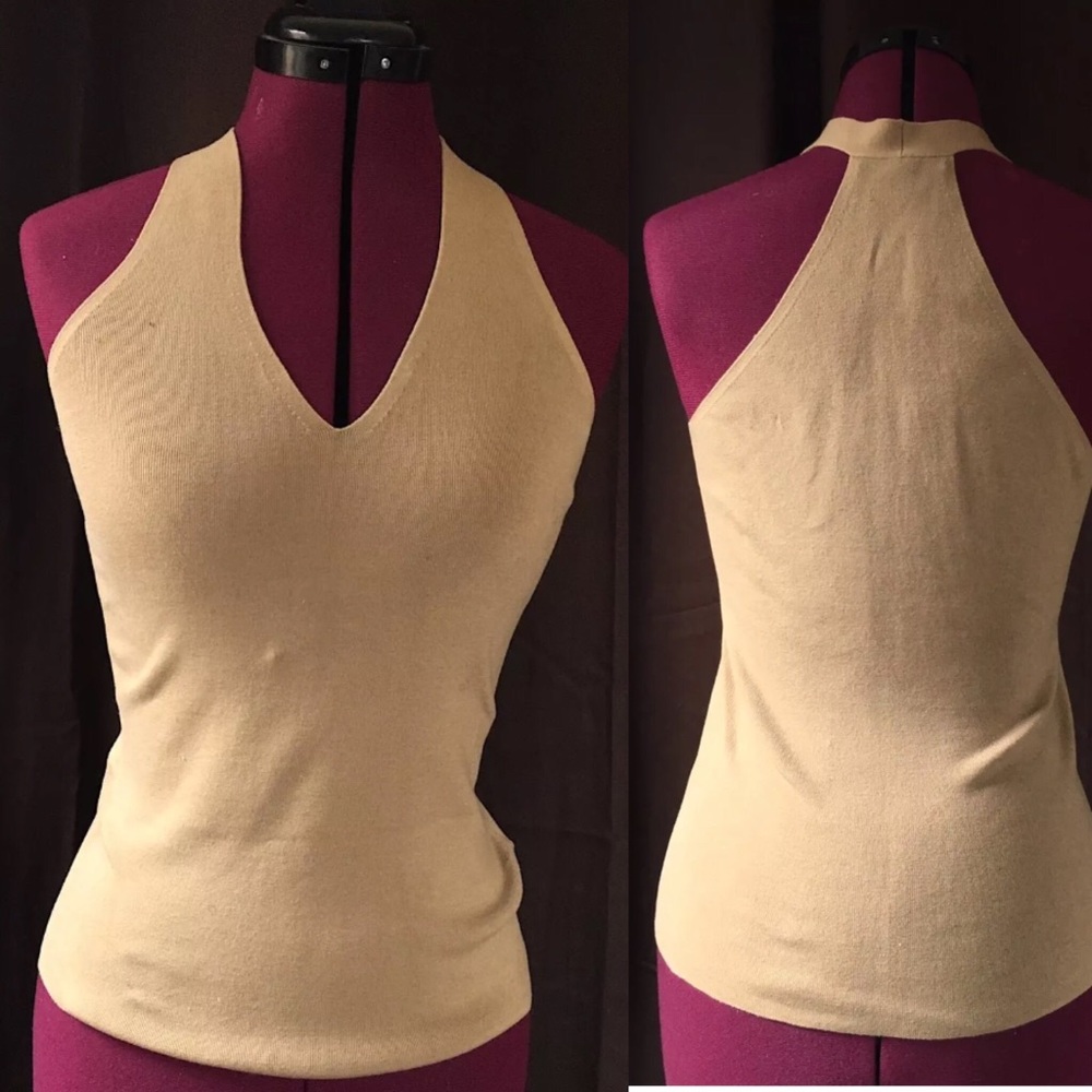 Banana Republic light V- Neck Halter Knit Top