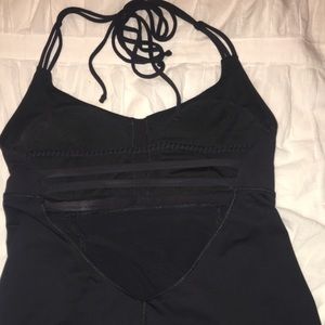 Lululemon black open back halter
