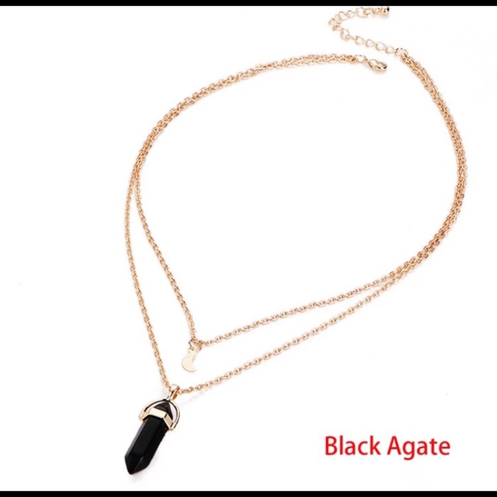 Stone & Moon Necklace - Picture 8 of 8