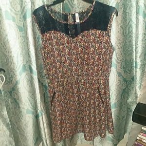 Floral and lace dress