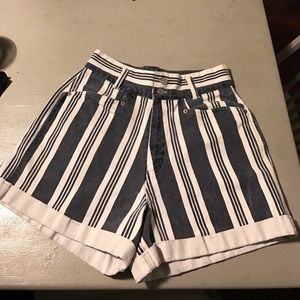 High waisted denim shorts