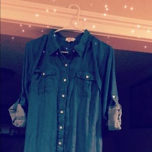 Crown&Ivy jean colored soft knee Length dress