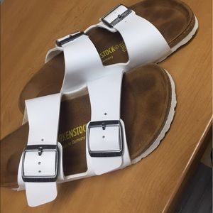 White Arizona Birkenstock