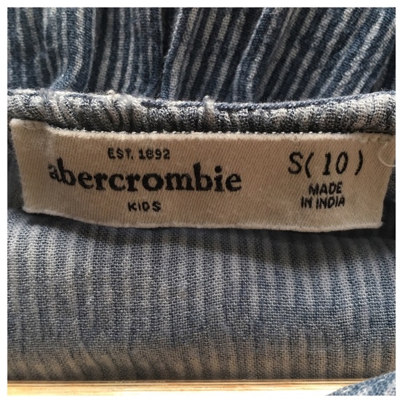 Abercrombie White & Blue Stripe Top - Picture 3 of 6