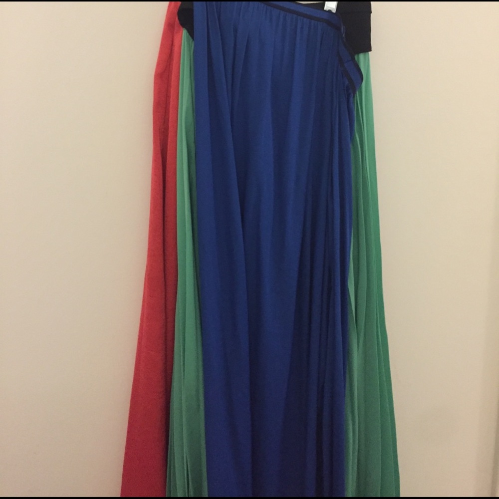 BUNDLE: Colorful silk maxi skirts!!