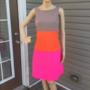 CYNTHIA ROWLEY Colorblock Sheath Dress Size: S