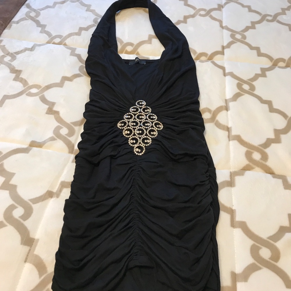 Black low V Sky brand halter top!