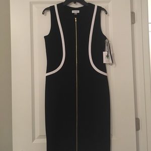 Calvin Klein colorblock zip dress