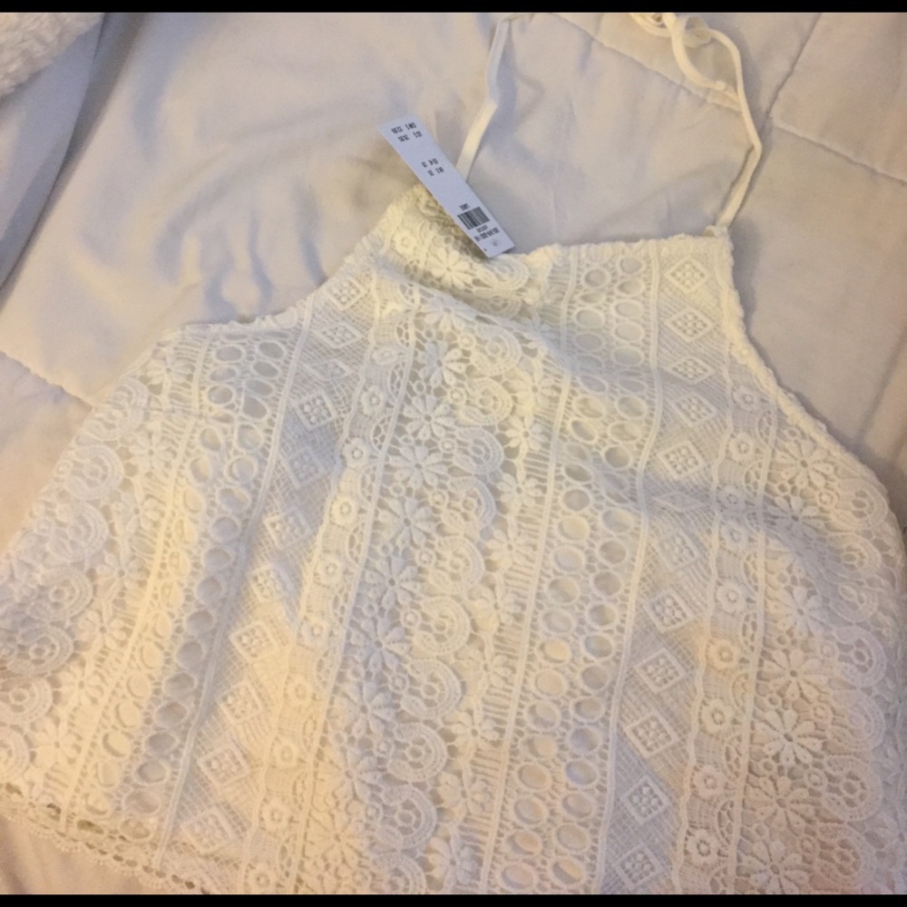 Open back halter top