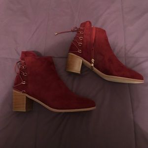 Suede booties never worn!