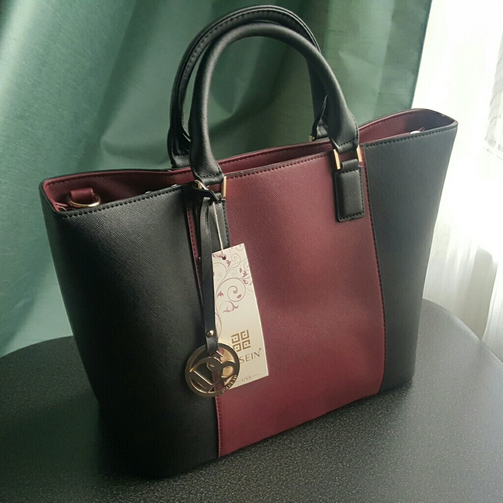 Dasein Women Faux Leather Handbag Tote Purse