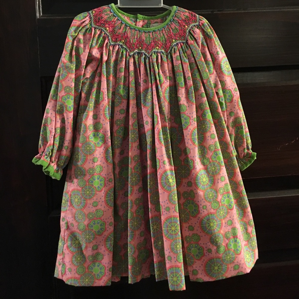 Smocked dress with bloomers