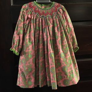 Smocked dress with bloomers