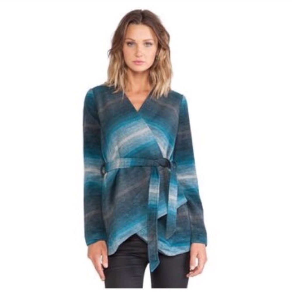 JACK Belted Ombré Stripe Jacket