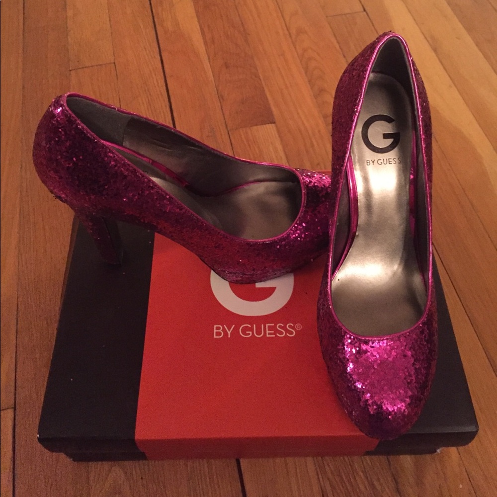 G by Guess Pink Mutli Textured heels