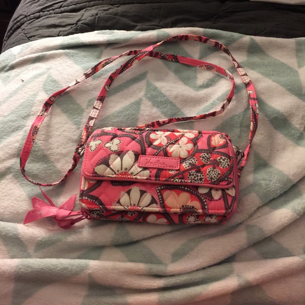 Blush pink all in one crossbody iPhone 6+