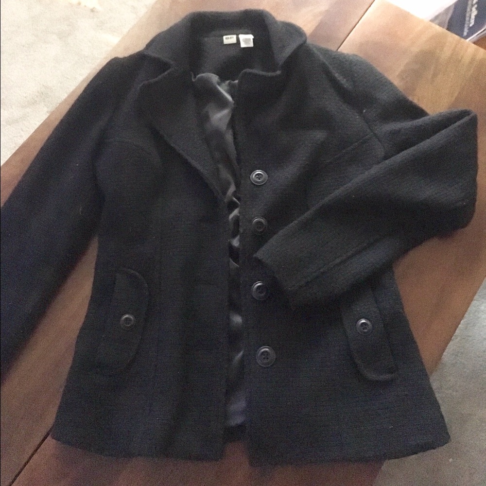 Black textured coat from Nordstrom