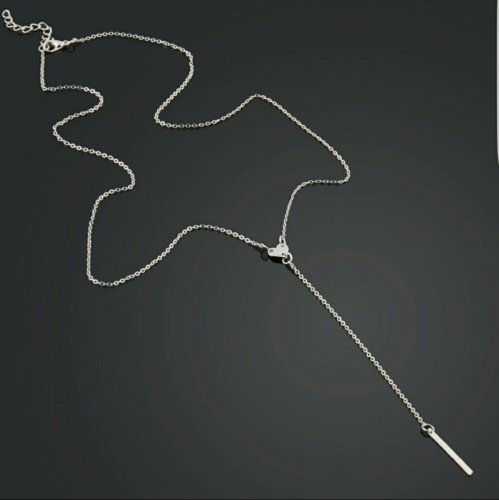 Sexy Gold/Silver Bar Tassel Pendant Necklace - Picture 6 of 10