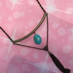 Stone & Tassel Necklace Stone & Tassel Necklace