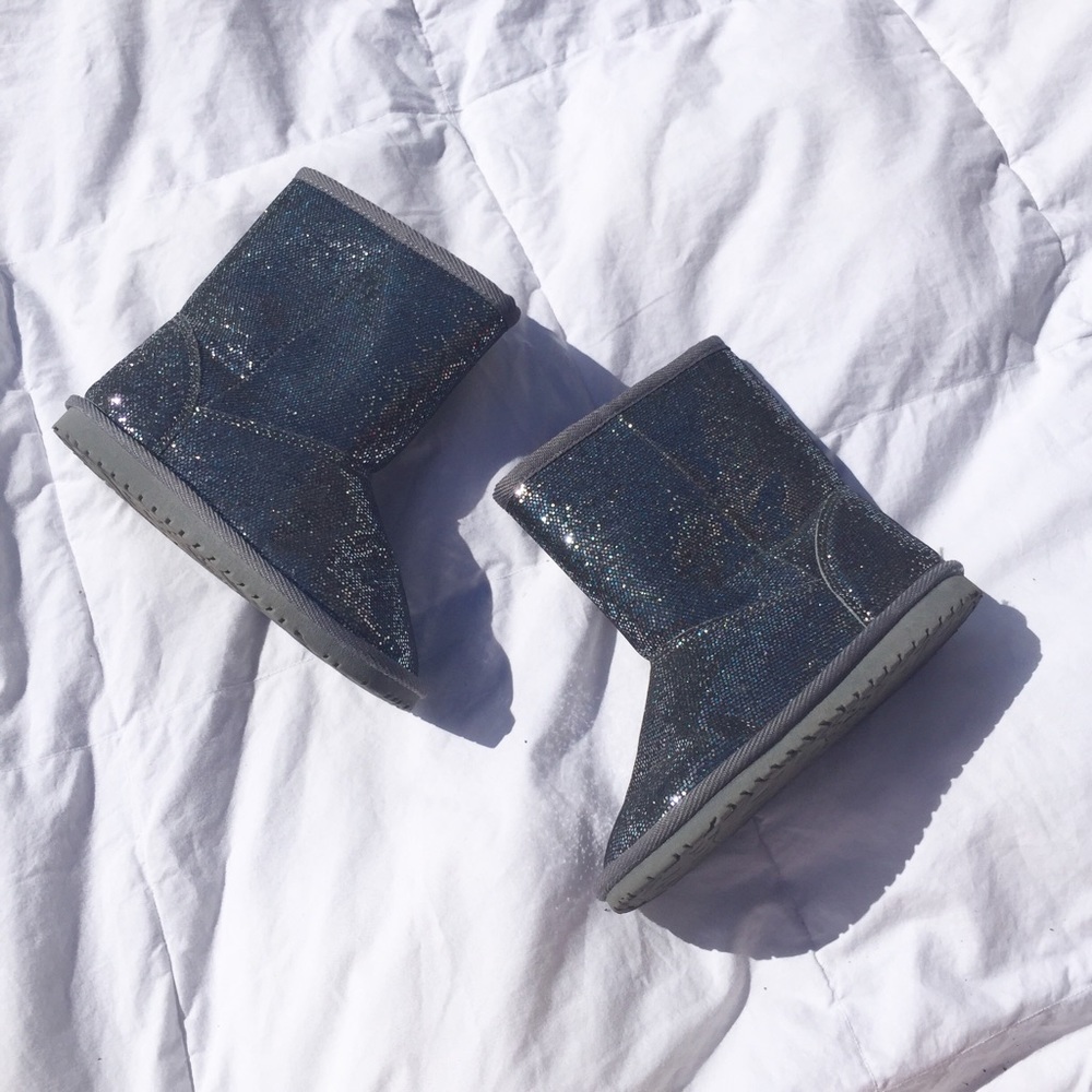 Glittery Gray Boots