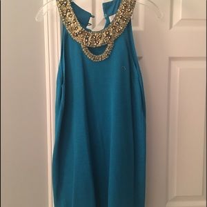 Tibi dress with beaded neck