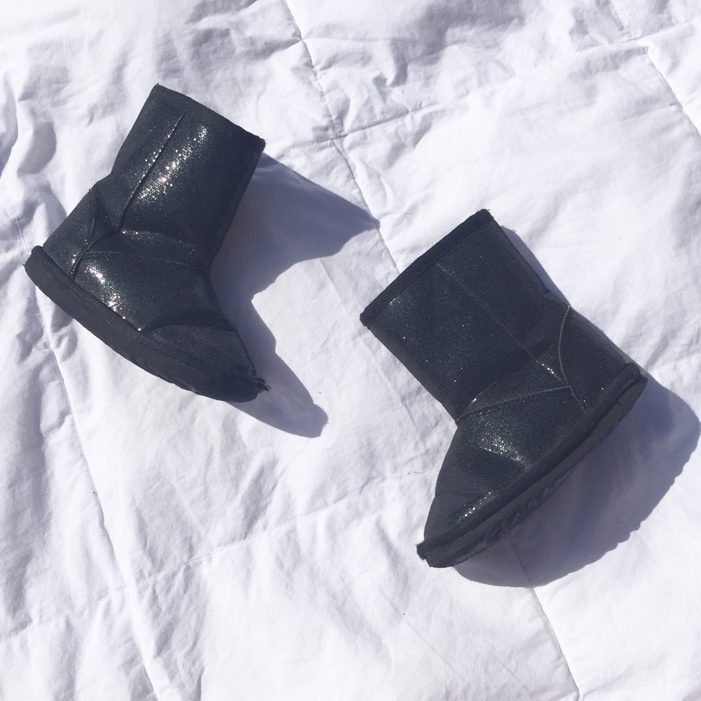 Glittery Black Boots