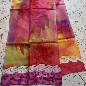 Vintage Fall Silk Long Scarf