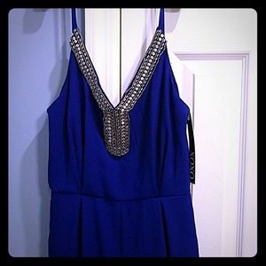 XOXO Navy Blue dressy romper