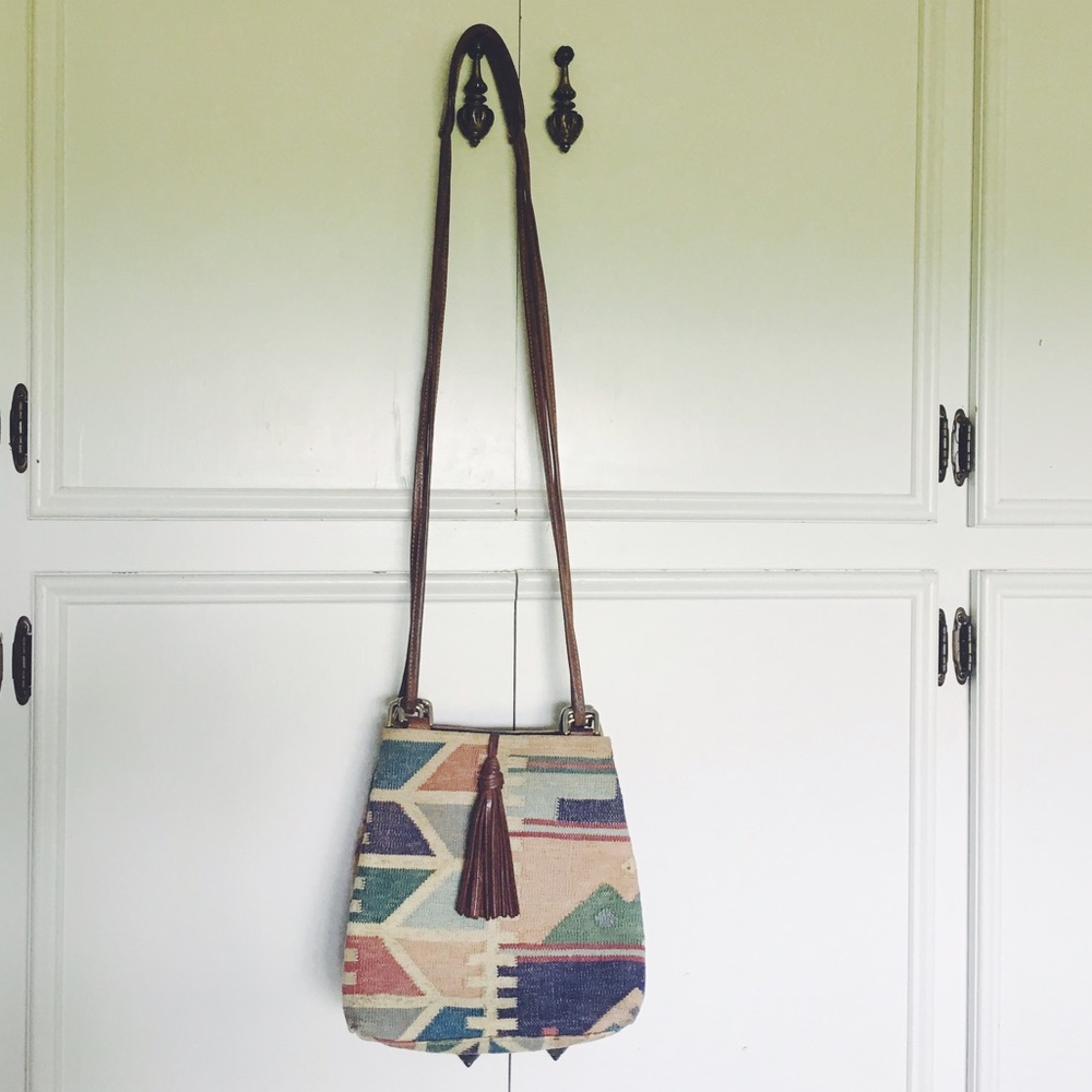 Kilim cross body purse