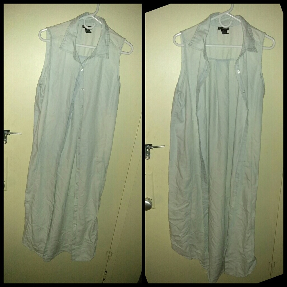 Plus size button up Jean dress