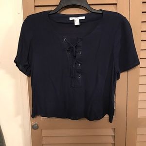 Navy blue crop top- never worn