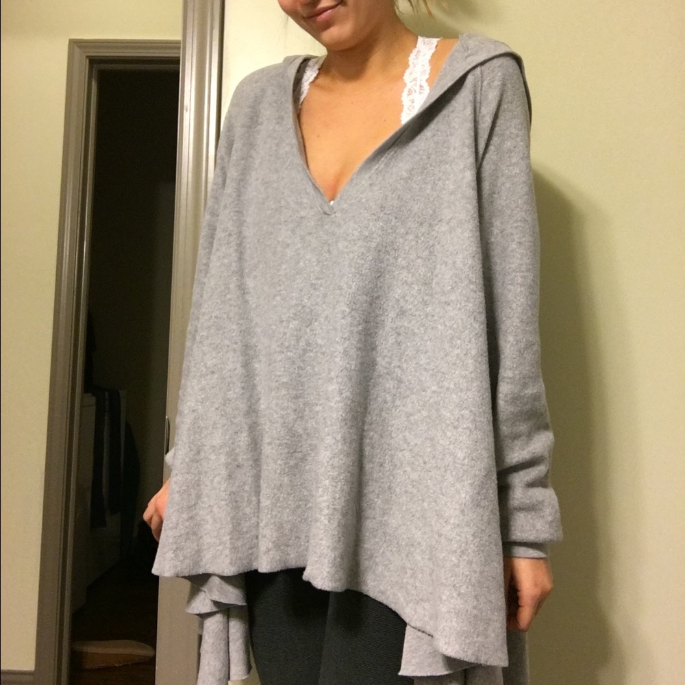 PST Oversized Hooded Sweatshirt Poncho