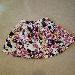 Multi Color Full Mini Skirt