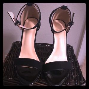Strappy Black Heeled Sandals
