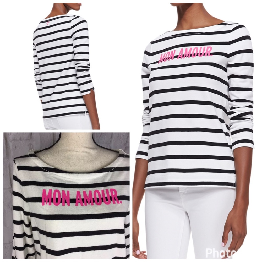 Kate Spade NY Roanne Striped Mon Amour Sweater