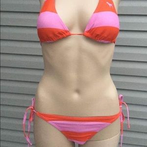 Victoria's Secret PINK Stripe Bikini Size: S