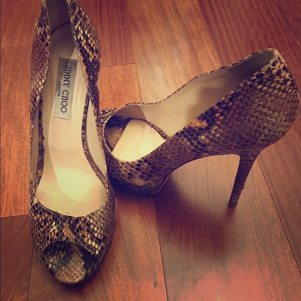 Jimmy Choo snakeskin heels