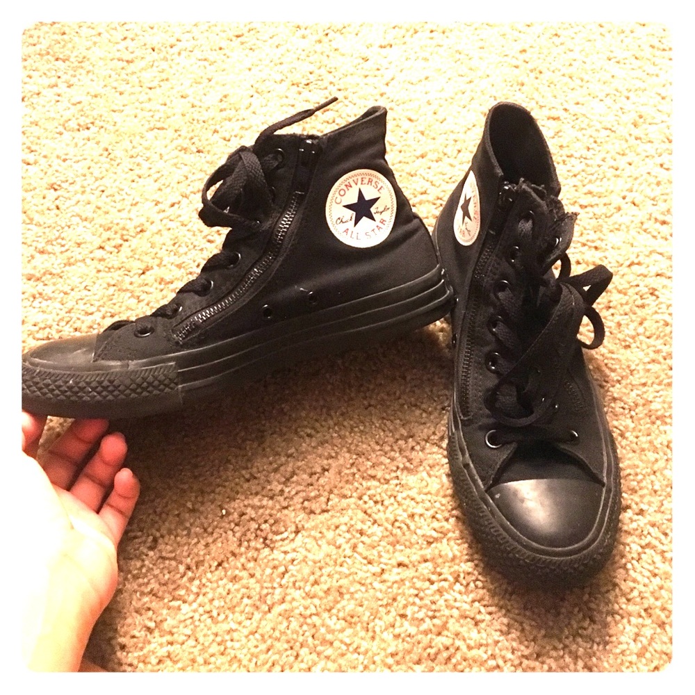 Zipper high top converse